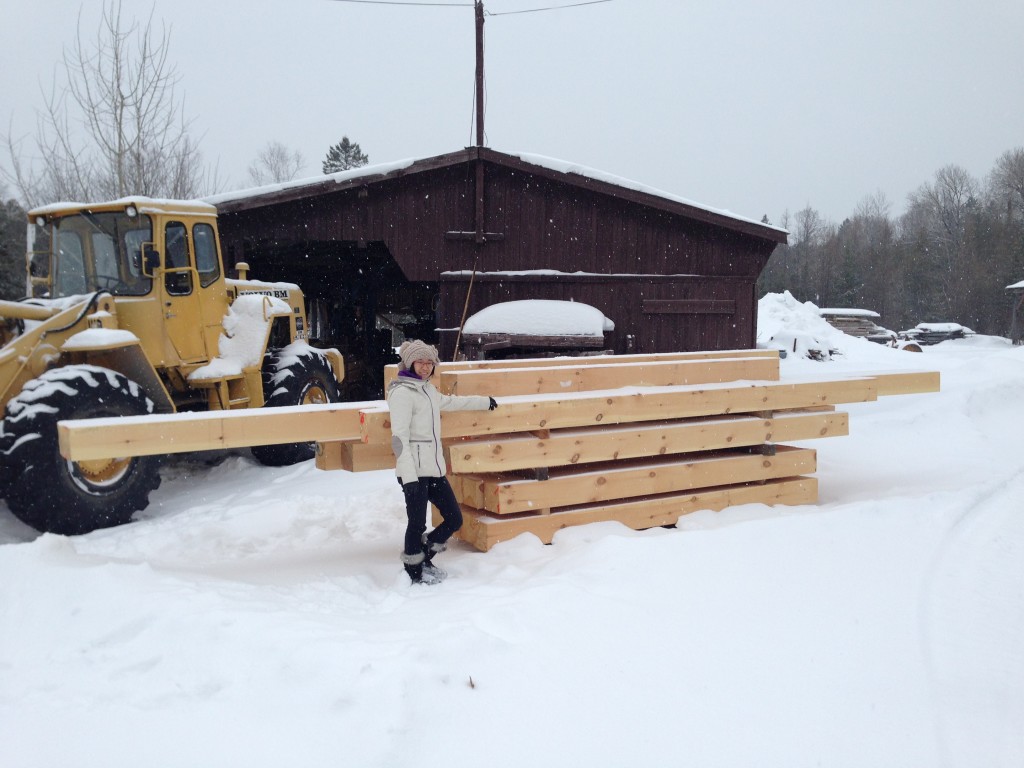 white pine timbers for sea container cabin