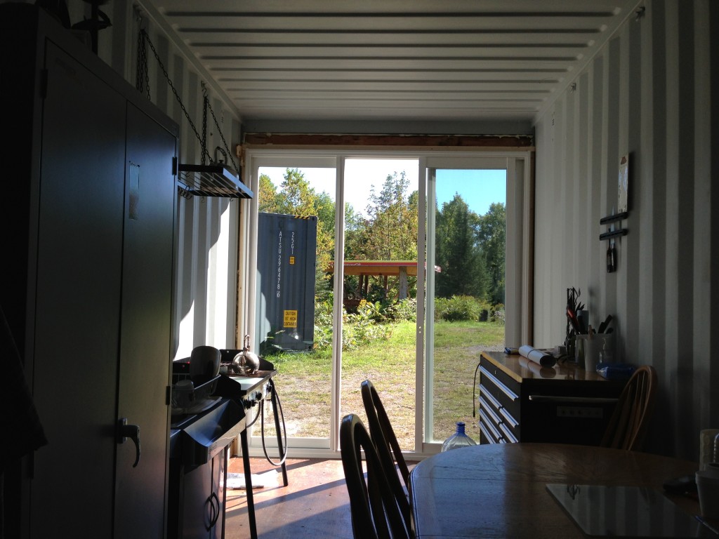 shipping container inside temp construction office 3