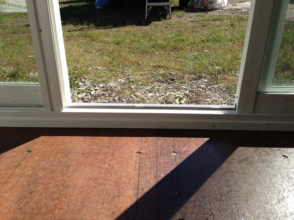 shipping container temp construction office door finish 3